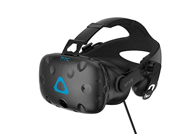 Black VR headset.
